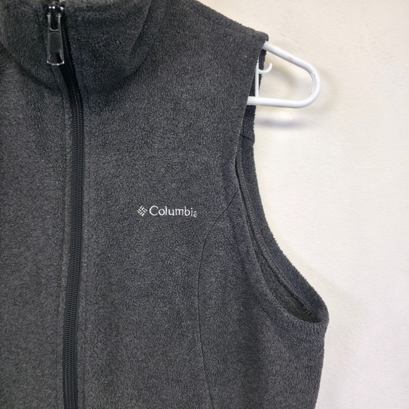 Columbia Fleece Vest Womens S Gray Lightweight Layering Benton Springs Outdoor - Picture 7 of 11